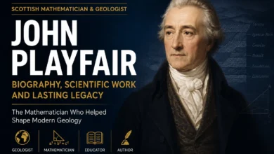 John Playfair biography image showing the Scottish mathematician, geologist, educator, and author with geology and mathematics background.
