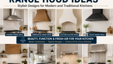 Range Hood Ideas: Stylish Designs for Modern and Traditional Kitchens 7 Range hood ideas showing modern, farmhouse, wooden, plaster, black, island, hidden, and stainless steel kitchen designs