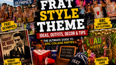 Frat Style Theme: Outfit Ideas, Colors, Decor, and Party Inspiration 6 Frat style theme ideas featuring college party outfits, creative decorations, classic themes, and fun event inspiration