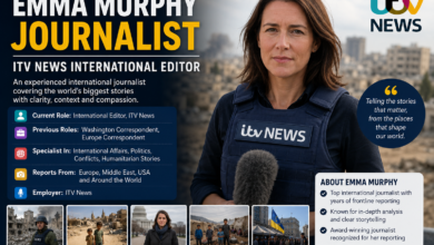 Emma Murphy journalist biography highlighting her ITV News career, international reporting, and role as International Editor