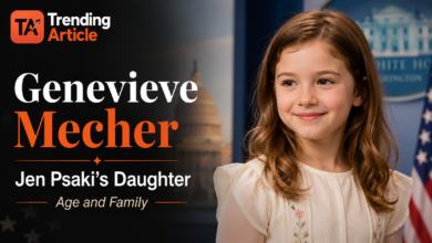 Genevieve Mecher, daughter of Jen Psaki and Gregory Mecher