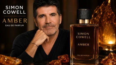 Simon Cowell Amber: From Singer to Industry Trailblazer 2 Simon Cowell Amber featured image with a luxury amber perfume bottle and warm golden background