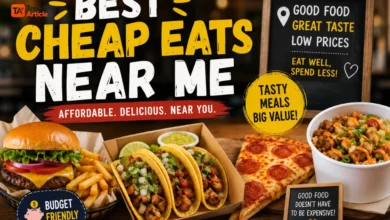 Best Cheap Eats Near Me: Affordable Local Food Spots to Try 1 Best cheap eats near me with affordable burgers, tacos, pizza, rice bowls, and budget-friendly local food options.