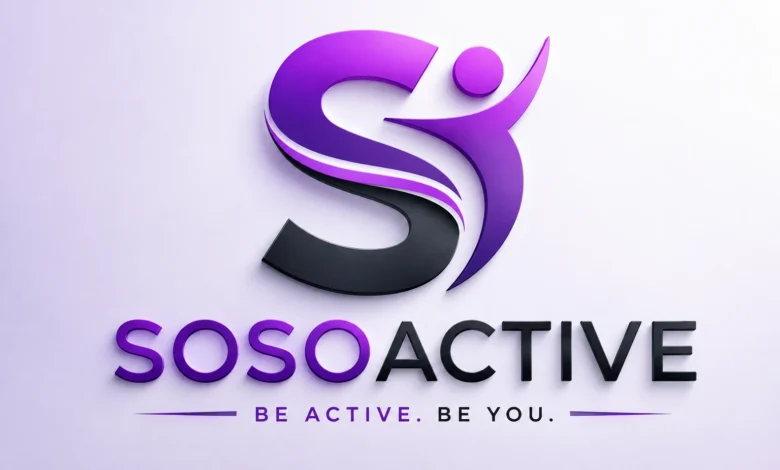 Sosoactive logo representing fitness, health, wellness, and an active lifestyle brand.