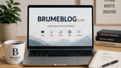 Brumeblog Com: Complete Guide to the Website, Content, Features, and More 3 Brumeblog Com modern blog platform displayed on a laptop
