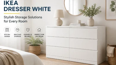 Ikea Dresser White: Stylish Storage Solutions for Every Room 1 White Ikea dresser with spacious drawers in a modern bedroom interior for stylish home storage and organization.